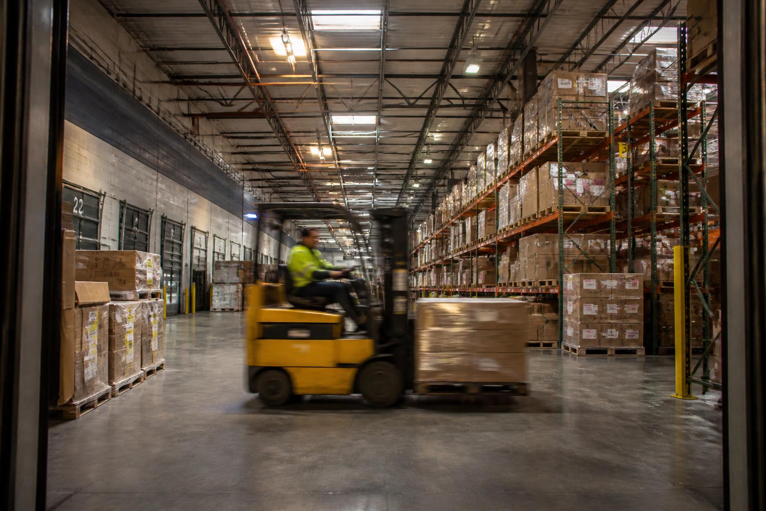 Modern warehouse interior